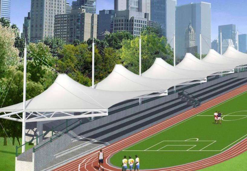 操場膜結(jié)構(gòu)看臺(tái)