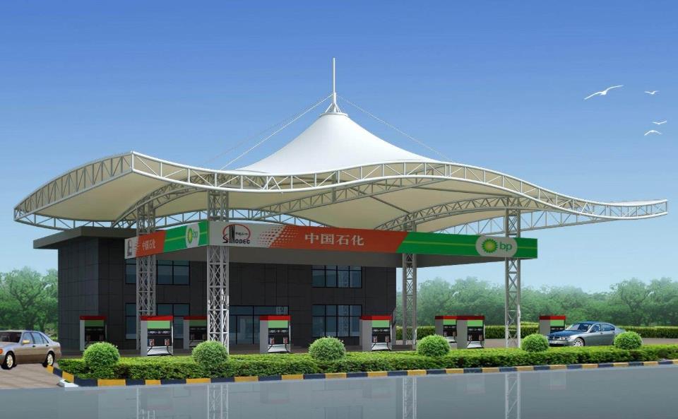 安徽海德思加油站膜結(jié)構(gòu)罩棚