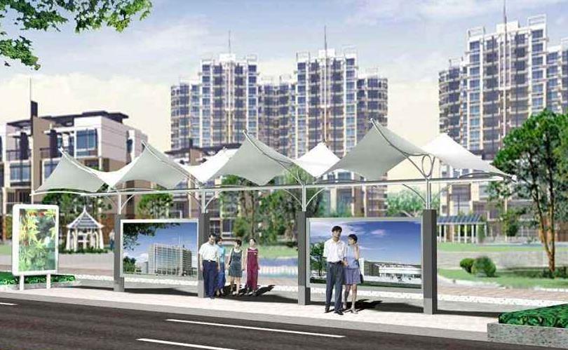 安徽海德思公交站臺膜結(jié)構(gòu)車棚