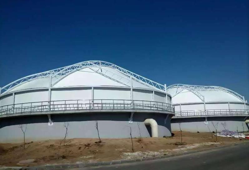 圓形帳篷膜結(jié)構(gòu)污水池加蓋