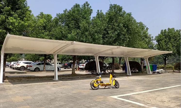 安徽海德思六安金寨7字型膜結構停車棚項目 安徽海德思六安金寨7字型膜結構停車棚項目