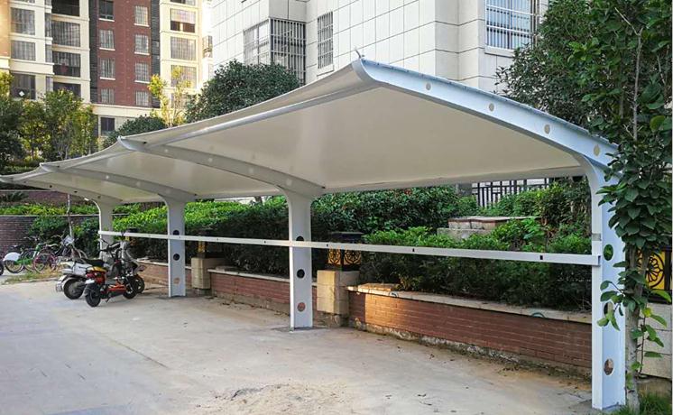 7字型膜結(jié)構(gòu)非機(jī)動車棚—界首市藍(lán)色雅典小區(qū)項(xiàng)目（二）