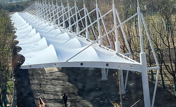 膜結構雨棚——長豐一中風雨跑道項目 膜結構雨棚——長豐一中風雨跑道項目