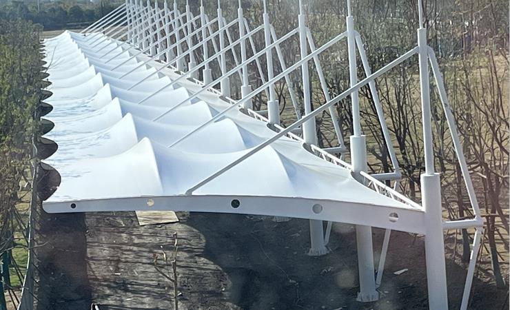 膜結構雨棚——長豐一中風雨跑道項目 膜結構雨棚——長豐一中風雨跑道項目